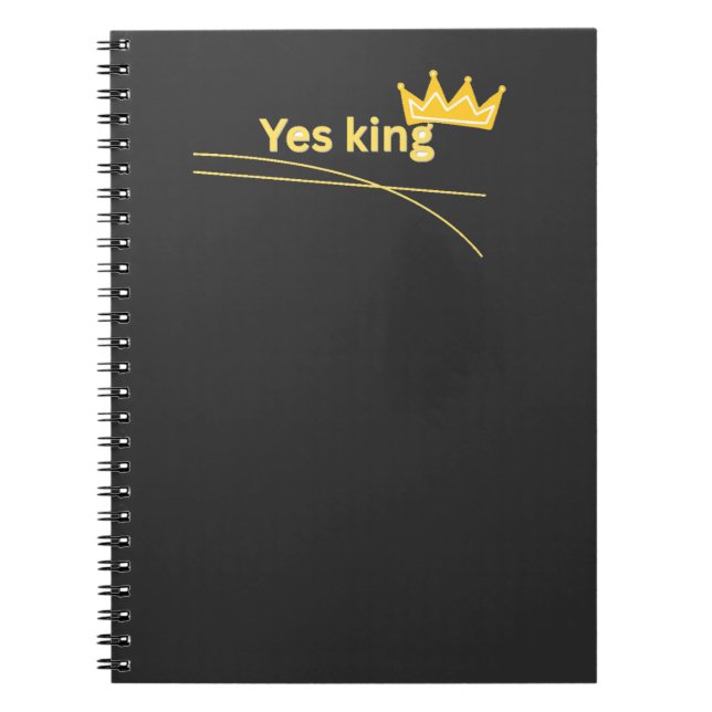 Cuaderno Sí Rey Corona Meme Divertido (Frente)