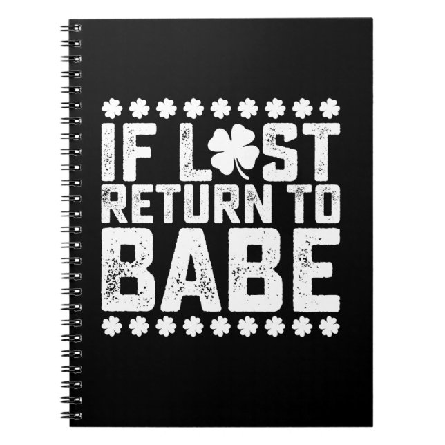 Cuaderno Si se pierde, devuélvase a Babe soy Babe Pareja co (Frente)