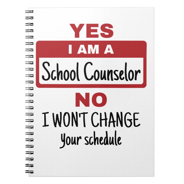Cuaderno Sí, soy consejero escolar, cambio de horario (Frente)