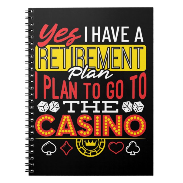 Cuaderno Sí, tengo un plan de retiro Casino Gambler diverti (Frente)