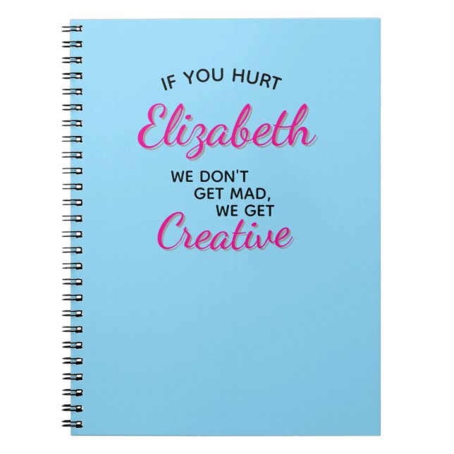 Cuaderno Si tú lastimas nos volvemos creativos (Frente)