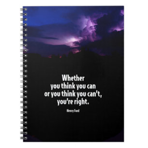 Cuaderno Si usted piensa usted puede de motivación citar