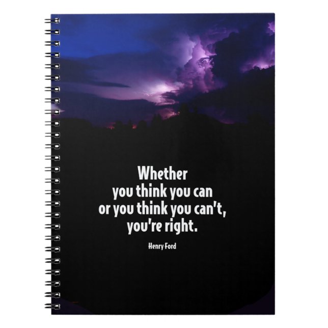 Cuaderno Si usted piensa usted puede de motivación citar (Frente)