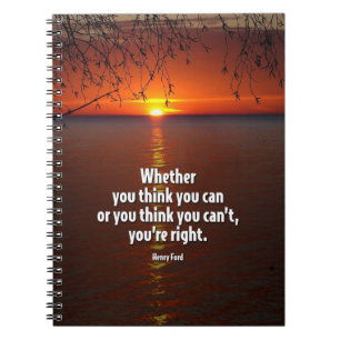 Cuaderno Si usted piensa usted puede de motivación citar