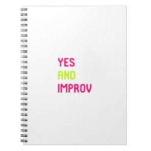 Cuaderno Sí y cita Improvisational de Improv de la comedia