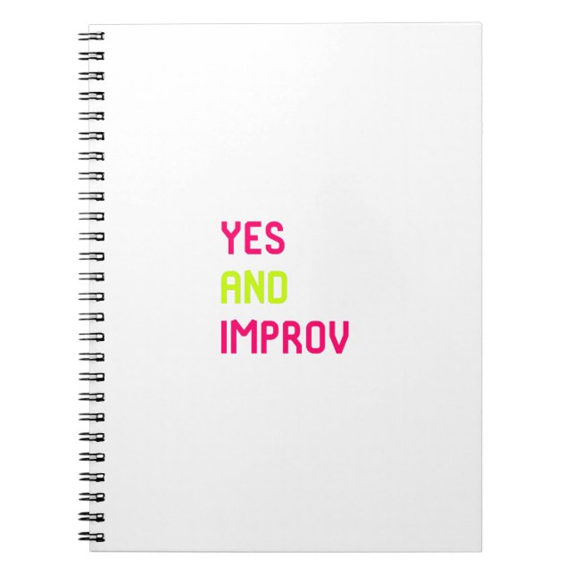 Cuaderno Sí y cita Improvisational de Improv de la comedia (Frente)