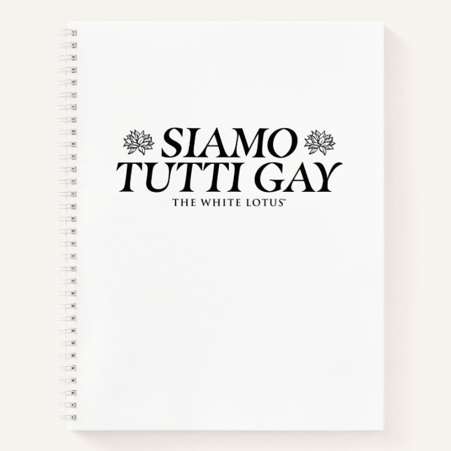Cuaderno Siamo Tutti Gay - El Lotus blanco (Anverso)