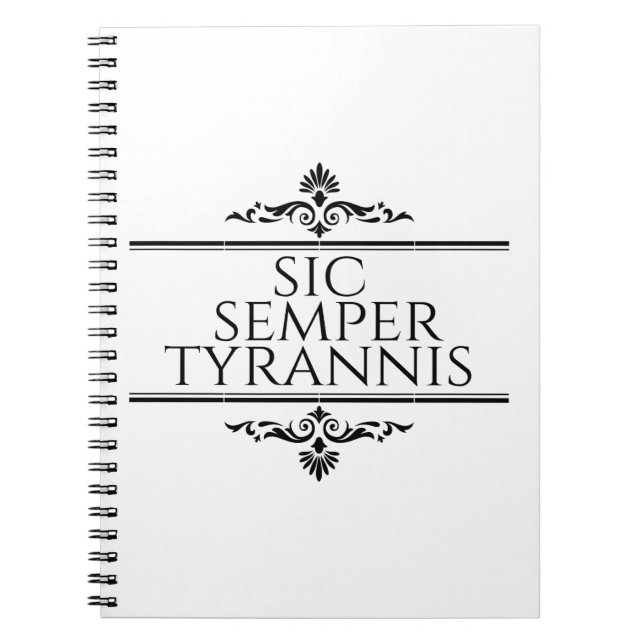 Cuaderno Sic Semper Tyrannis (Frente)