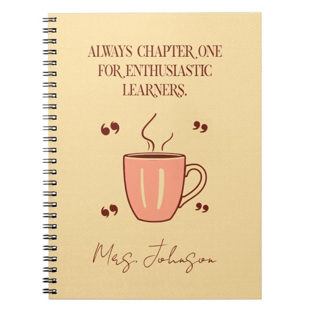Cuaderno Siempre Capítulo Uno Para Aprendices Entusiastas (Frente)
