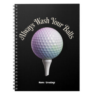 Cuaderno Siempre Lavar Tus Bolas Regalo Divertido de Golf D