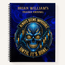 Cuaderno Siempre Parece Imposible Resplandor Azul Bitcoin