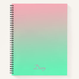 Cuaderno Siempre se debe ver rosa y verde pálido pastel