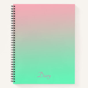 Cuaderno Siempre se debe ver rosa y verde pálido pastel