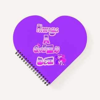 Cuaderno Siempre un corazón púrpura de abejas reina