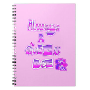 Cuaderno Siempre una abeja reina bebe rosa