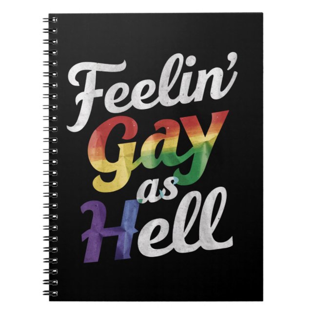 Cuaderno Siendo gay como el infierno del orgullo LGBT (Frente)