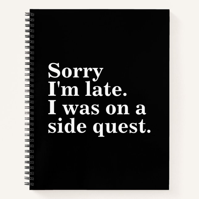 Cuaderno Siento llegar tarde. Yo estaba en una búsqueda lat (Anverso)