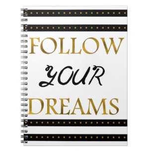 Cuaderno Siga sus sueños inspiradores