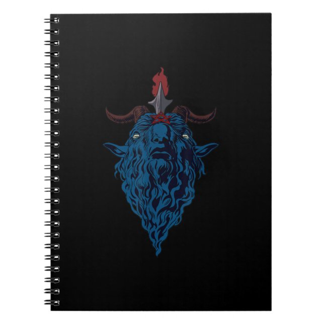 Cuaderno Sigil De Cabra De Baphomet De Mendes Satan Gótico  (Frente)