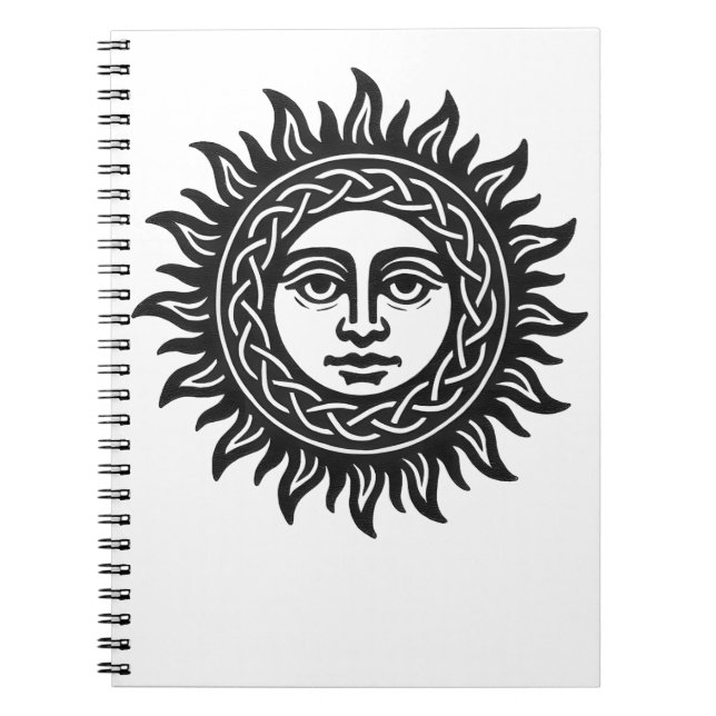 Cuaderno Sigilo del Rostro Solar - Emblema del Sol Negro (Frente)