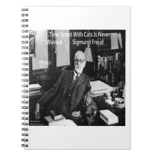 Cuaderno Sigmund Freud En Su Oficina & Cita Divertida De Ga