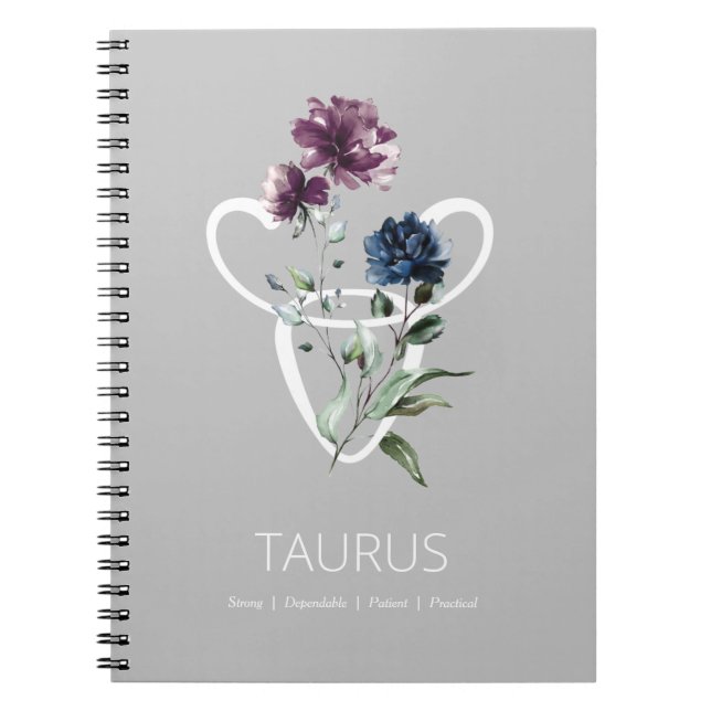 Cuaderno Signo de estrella zodiaca Tauro (Frente)