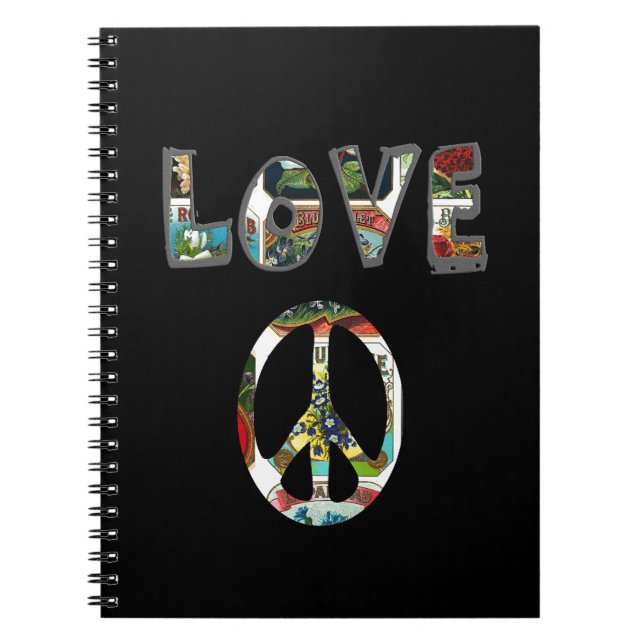 Cuaderno Signo de la paz retro (Frente)