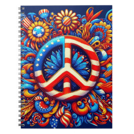 Cuaderno Signo de paz 4 de julio, Día de la Independencia-G