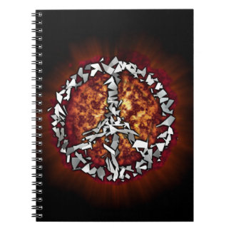 Cuaderno Signo de paz explosivo