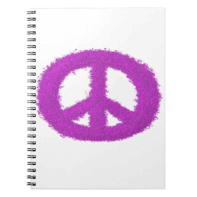 Cuaderno Signo de paz púrpura (Frente)