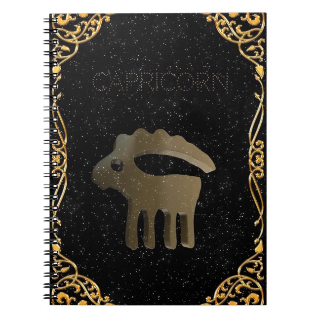 Cuaderno Signo dorado capricornio (Frente)