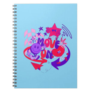 Cuaderno "Sigue Adelante" Groovy Dicho Colorido Retro