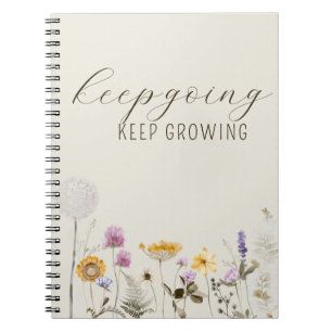Cuaderno Sigue Creciendo Cita Flor silvestre
