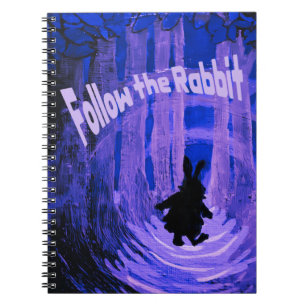 Cuaderno Sigue el Rabbit Notebook inspirado en Wonderland