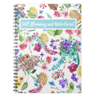 Cuaderno Sigue floreciendo y sin molestias floral personali