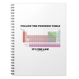 Cuaderno Sigue la tabla periódica es la ley (química)