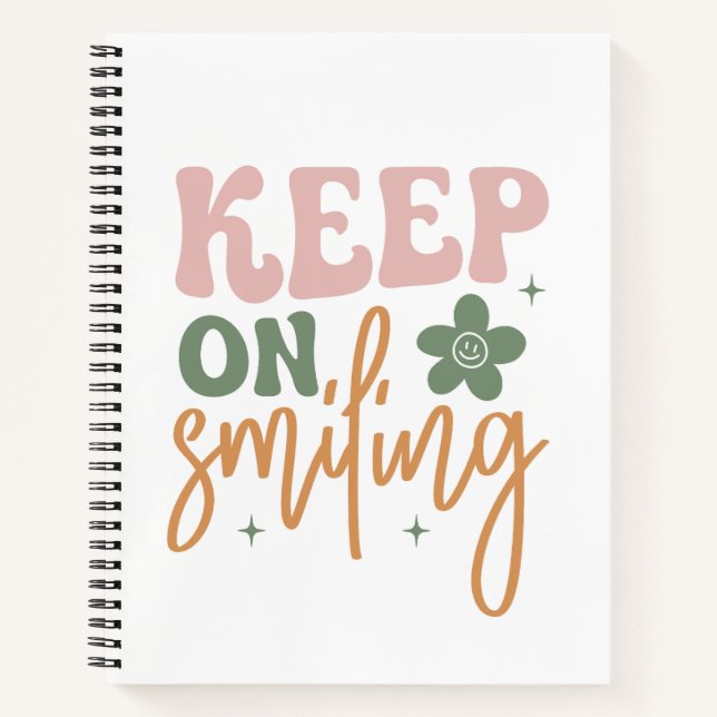Cuaderno Sigue Sonriendo Cita Inspiradora (Anverso)