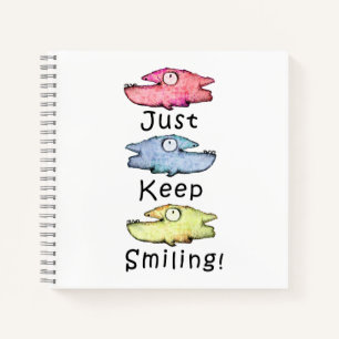 Cuaderno ¡Sigue sonriendo! Peces dentones coloridos