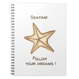 Cuaderno Sigue tus sueños acuarela Seatime Estrella de mar