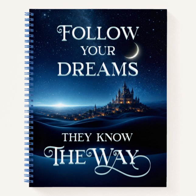 Cuaderno Sigue tus sueños bajo un cielo estrellado (Anverso)
