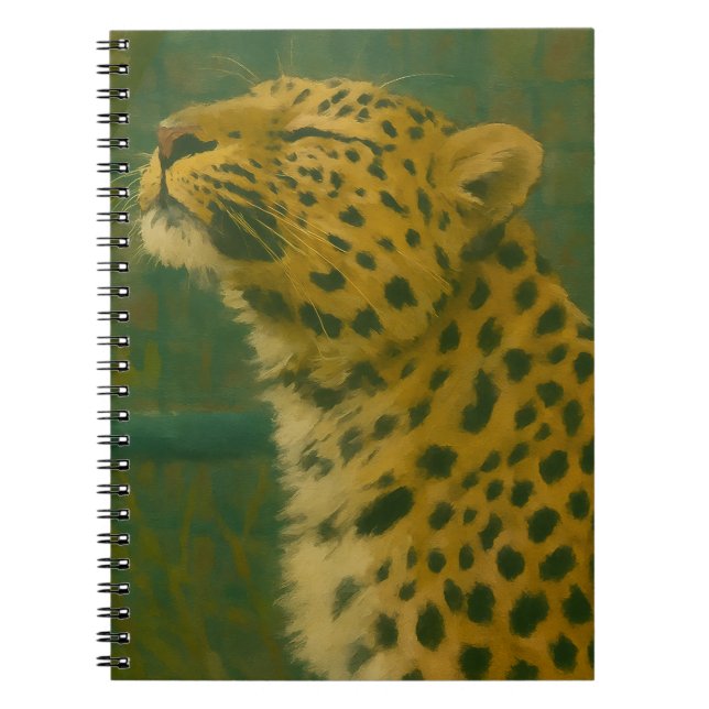 Cuaderno Silencio iluminado por el sol - Leopardo en paro (Frente)