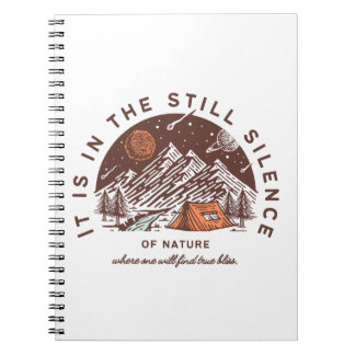 Cuaderno silencio persistente sobre la naturaleza