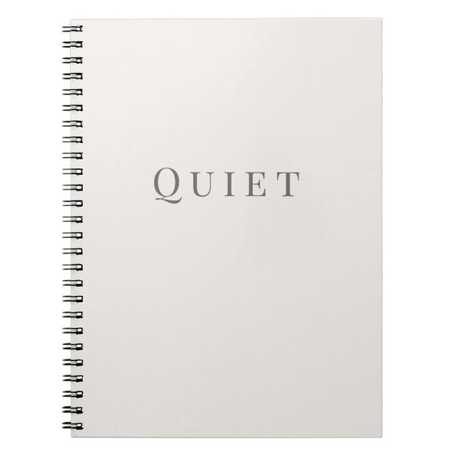 Cuaderno silencioso – Tipografía mínima (Frente)