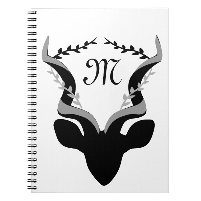 Cuaderno Silhouette Antelope oscuro con Monograma personali (Frente)