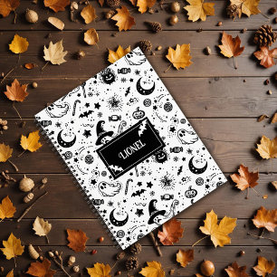 Cuaderno Silhouette Black And White Halloween Bat