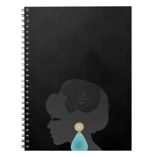 Cuaderno Silhouette Black Woman Dark Glamour (Frente)