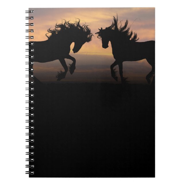 Cuaderno Silhouette de Caballos Salvajes (Frente)