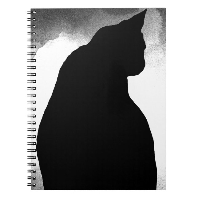 Cuaderno Silhouette de gato negro (Frente)