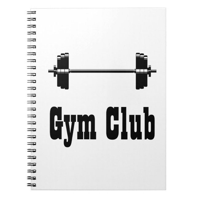 Cuaderno Silhouette de gimnasio Barbell (Frente)
