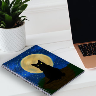Cuaderno Silhouette de Halloween Black Cat Moonlit